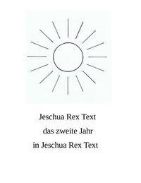Produktbild: Das zweite Jahr in Jeschua Rex Text