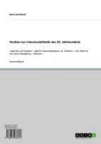 Produktbild: Studien zur Literatur&auml;sthetik des 20. Jahrhunderts