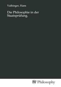 Produktbild: Die Philosophie in der Staatspr&uuml;fung.