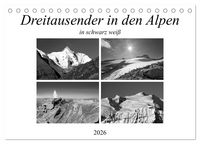 Produktbild: Dreitausender in den Alpen (Tischkalender 2026 DIN A5 quer), CALVENDO Monatskalender