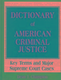 Produktbild: Champion, D: Dictionary of American Criminal Justice
