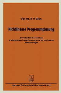 Produktbild: Nichtlineare Programmplanung