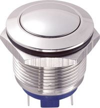 Produktbild: TRU COMPONENTS GQ19B-10/J/S Vandalismusgesch&uuml;tzter Drucktaster 48 V/DC 2 A 1 x Aus/(Ein) tastend 1 St.