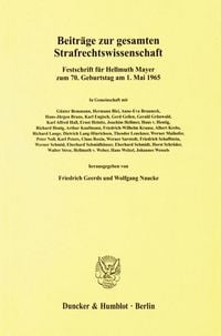 Produktbild: Beitr&auml;ge zur gesamten Strafrechtswissenschaft.