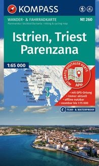 Produktbild: KOMPASS Wanderkarte 260 Istrien, Triest, Parenzana 1:65.000