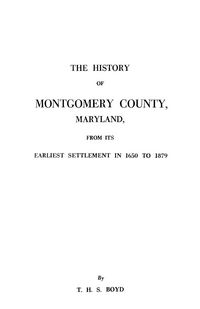 Produktbild: History of Montgomery County, Maryland
