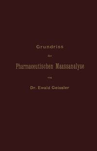 Produktbild: Grundriss der Pharmaceutischen Maassanalyse