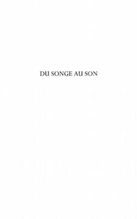 Produktbild: Du songe au son - entretiens avec matthieu guillot