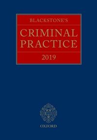 Produktbild: Ormerod Qc, D: Blackstone's Criminal Practice 2019