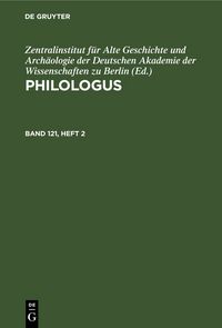 Produktbild: Philologus. Band 121, Heft 2