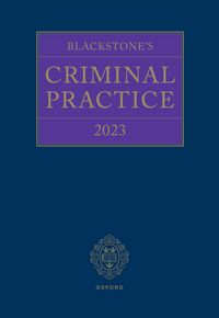 Produktbild: Blackstone's Criminal Practice 2023