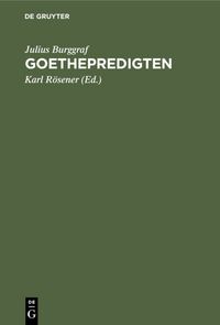 Produktbild: Goethepredigten