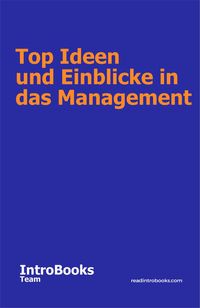 Produktbild: Top Ideen und Einblicke in das Management