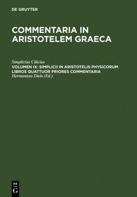 Produktbild: Simplicii in Aristotelis physicorum libros quattuor priores commentaria