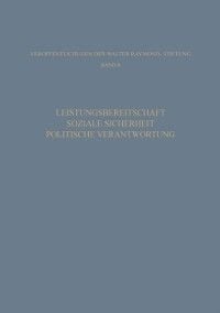 Produktbild: Leistungsbereitschaft, Soziale Sicherheit, Politische Verantwortung