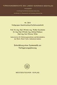 Produktbild: Entwicklung einer Systematik zur Verlagerungsplanung