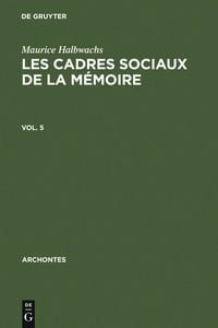 Produktbild: Les cadres sociaux de la m&eacute;moire