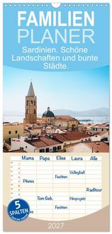 Produktbild: Familienplaner 2027 - Sardinien. Sch&ouml;ne Landschaften und bunte St&auml;dte. mit 5 Spalten (Wandkalender, 21 x 45 cm) CALVENDO