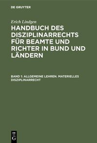 Produktbild: Allgemeine Lehren. Materielles Disziplinarrecht