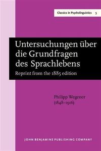Produktbild: Untersuchungen &uuml;ber die Grundfragen des Sprachlebens