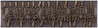Produktbild: Adventskalender Zahlen-Clips, Holz, gold-glitzer