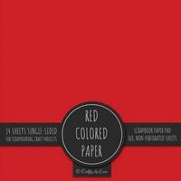 Produktbild: Red Scrapbook Paper Pad 8x8 Decorative Scrapbooking Kit Collection for Cardmaking Gifts, DIY Crafts, Creative Projects, Solid Color Designer Paper