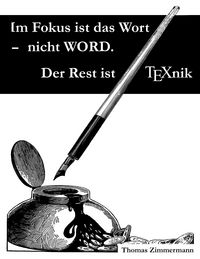 Produktbild: Im Fokus ist das Wort - nicht WORD. Der Rest ist TEXnik