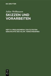 Produktbild: Prolegomena zur &auml;ltesten Geschichte des Islam. Verschiedenes