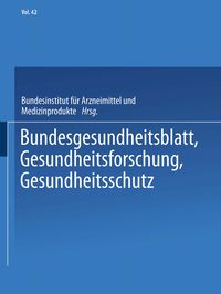 Produktbild: Bundesgesundheitsblatt, Gesundheitsforschung, Gesundheitsschutz