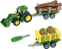Produktbild: Theo Klein John Deere Traktor mit Holz und Heuwagen