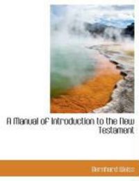 Produktbild: A Manual of Introduction to the New Testament