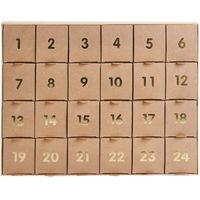 Produktbild: Adventskalender zum bef&uuml;llen, Kraft-gold, 36,5 x 29 x 6 cm MIX