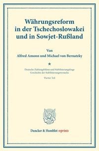Produktbild: W&auml;hrungsreform in der Tschechoslowakei und in Sowjet-Ru&szlig;land.