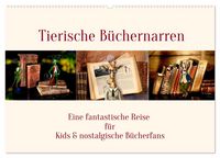 Produktbild: Tierische B&uuml;chernarren (Wandkalender 2026 DIN A2 quer), CALVENDO Monatskalender