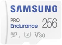 Produktbild: Samsung PRO Endurance microSDXC-Karte 256 GB Class 10, UHS-Class 3, v30 Video Speed Class 4K-Videounterst&uuml;tzung, inkl. SD-Adapter, sto&szlig;sicher