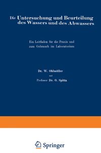 Produktbild: Die Untersuchung und Beurteilung des Wassers und des Abwassers