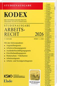 Produktbild: KODEX Studienausgabe Arbeitsrecht 2026