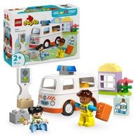 Produktbild: LEGO DUPLO Rettungswagen mit Fahrer, Lernspielzeug f&uuml;r Kleinkinder 10447