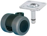 Produktbild: d&ouml;rner + helmer 761340 761340 Doppelrollen Rad-Durchmesser: 35 mm Tragf&auml;higkeit (max.): 70 kg 1 St.