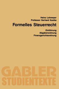 Produktbild: Formelles Steuerrecht