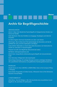 Produktbild: Archiv f&uuml;r Begriffsgeschichte. Band 50