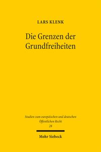 Produktbild: Die Grenzen der Grundfreiheiten