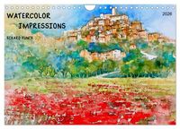 Produktbild: WATERCOLOR IMPRESSIONS (Wall Calendar 2026 DIN A4 landscape), CALVENDO 12 Month Wall Calendar