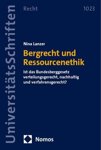Produktbild: Bergrecht und Ressourcenethik