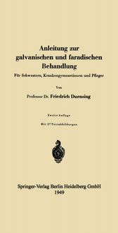 Produktbild: Anleitung zur galvanischen und faradischen Behandlung