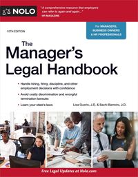 Produktbild: Managers Legal Handbk 10/e