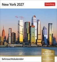 Produktbild: New York Sehnsuchtskalender 2027 - Wochenkalender mit 53 Postkarten