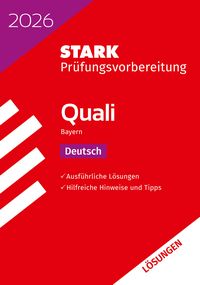 Produktbild: STARK Lösungen zu Deutsch 9. Klasse - Quali Mittelschule 2026 Bayern - Prüfungsvorbereitung