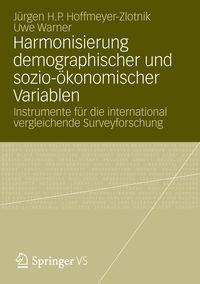Produktbild: Harmonisierung demographischer und sozio-&ouml;konomischer Variablen
