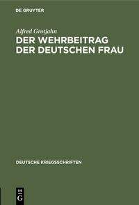 Produktbild: Der Wehrbeitrag der deutschen Frau